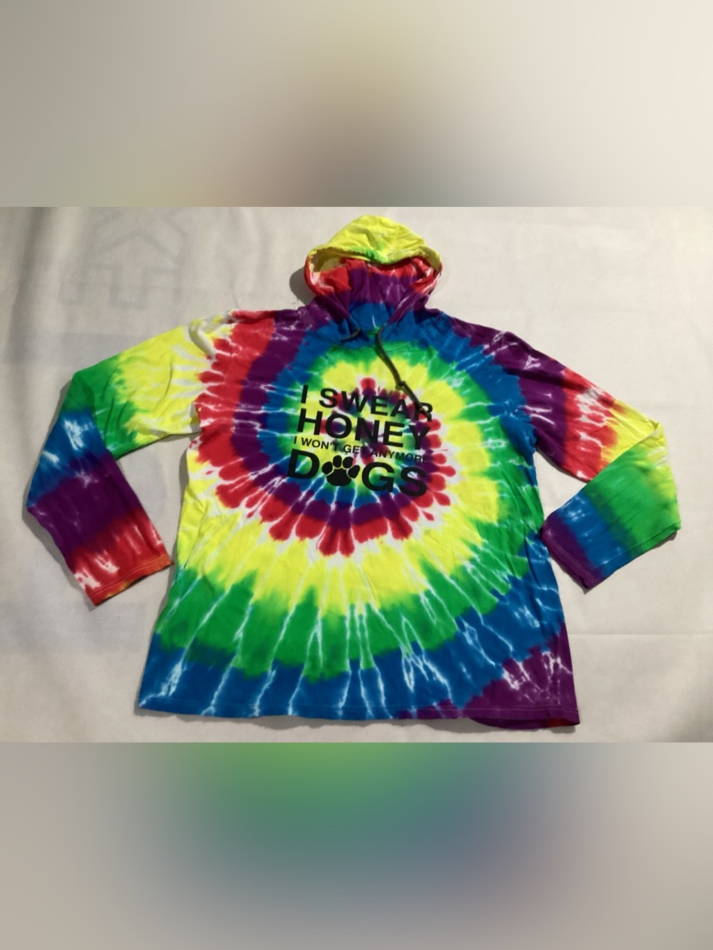Dyenomite Green Yellow Red Tie-Dye Shirt size M #7